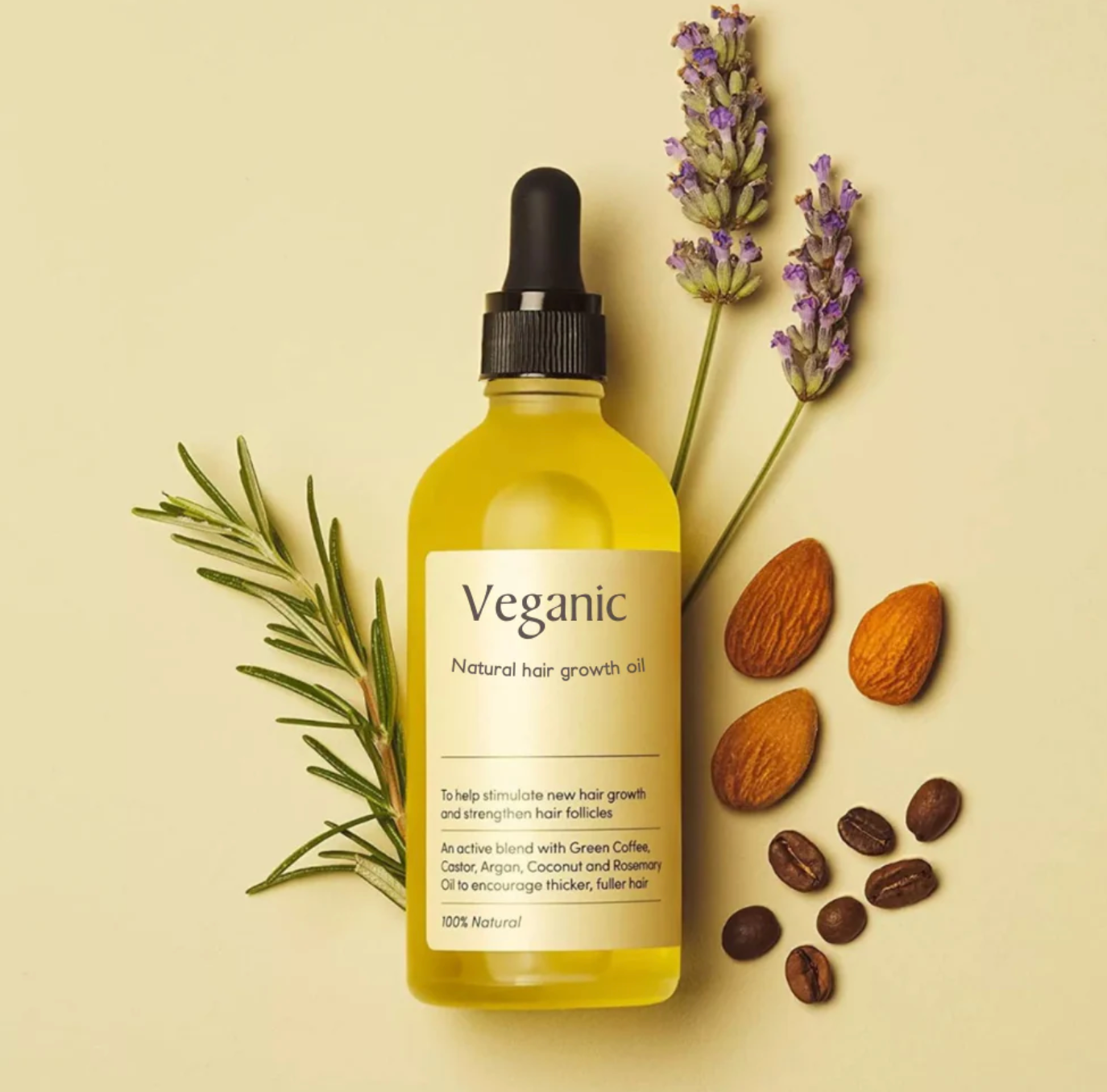 ACEITE VEGANO NATURAL PARA EL CRECIMIENTO DEL CABELLO - VEGANIC 30ML